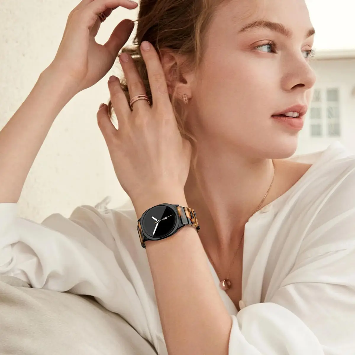Armband kompatibel mit Samsung Galaxy Watch 9 8 44mm 40mm, Harzarmband für Samsung Galaxy Watch 8 Classic 46mm Damenarmbänder – Detail 6