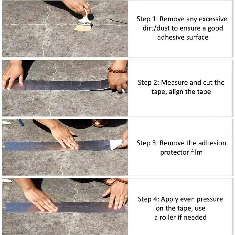 Nuovo nastro sigillante Super impermeabile autoadesivo foglio di alluminio ad alta temperatura butilico forte fibra Stop perdite sigillo adesivo