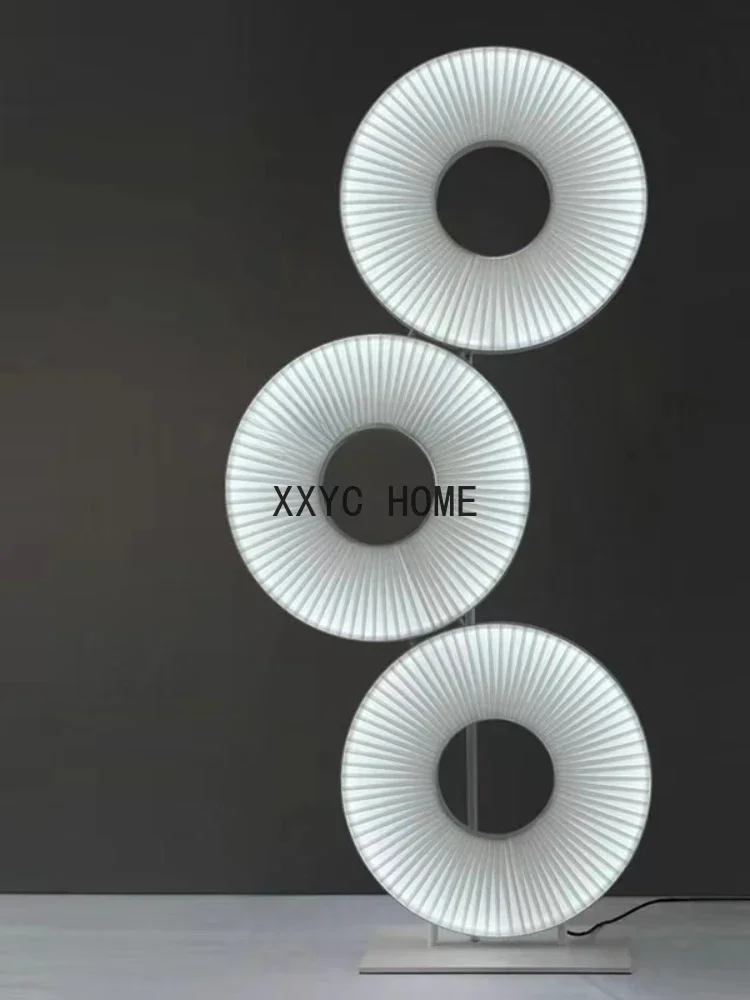 Soggiorno Divano Bordo Atmosfera Lampada da terra Nordic Homestay Camera da letto Zen Schermo in tessuto