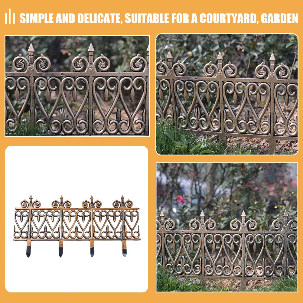

Набор из 3 пластиковых садовых ограждений в ретро-стиле, декоративные бордюры для ландшафта, ограждения для клумб, садовые украшения