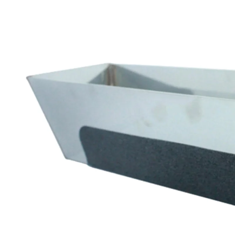 A81M New 12Inch Stainless Steel Mud Pan Anti Slip Sturdy Accessories Drywall Sheared Edges With Reinforced Band Scraping Bar