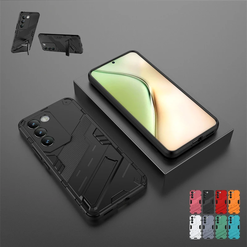 

For Vivo V40 SE Case Cover For Vivo V40 SE Capas Phone Bumper Shockproof PC Kickstand Back Holder Cover For Vivo V40 SE Fundas