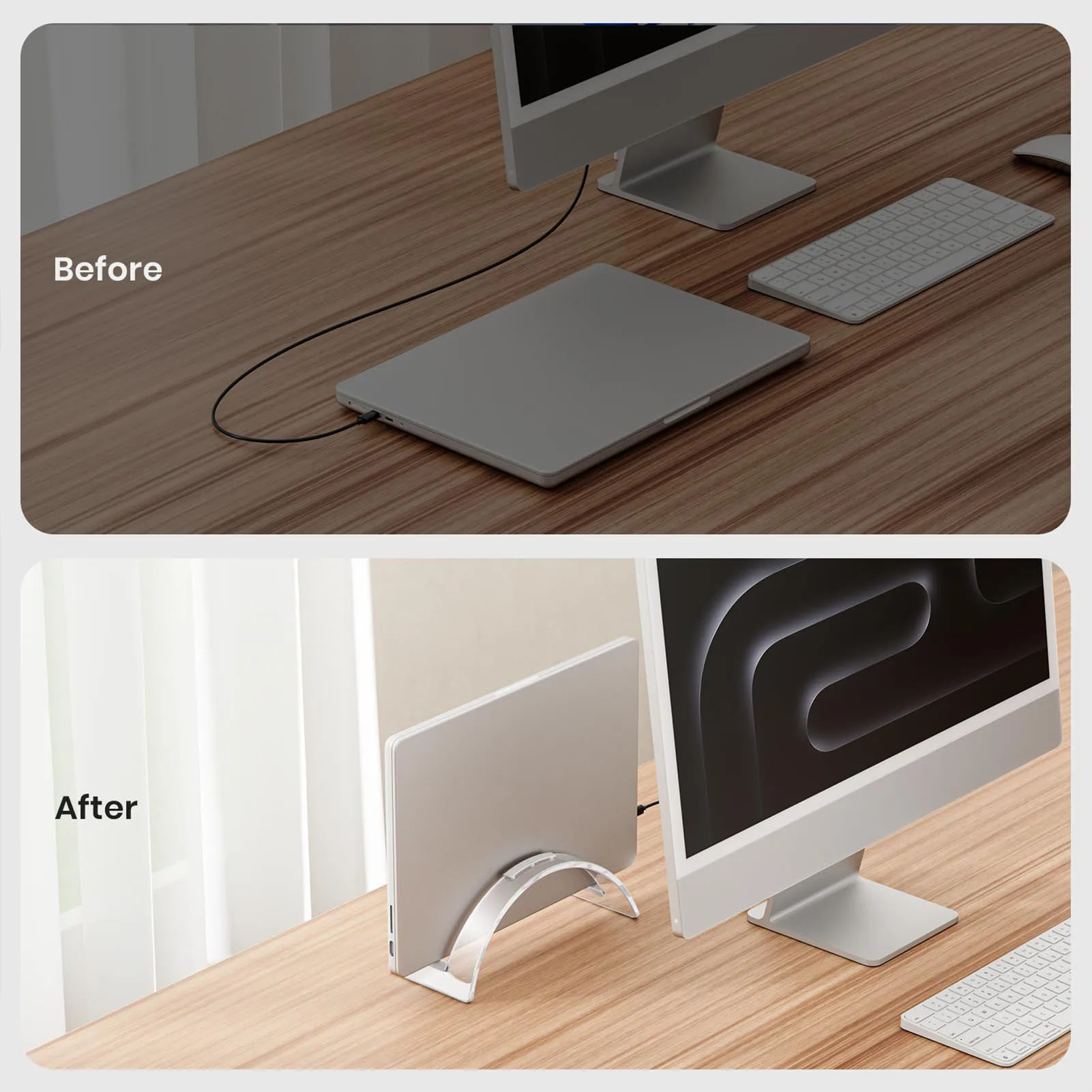 Laptop Expansion Clear Stand Silicone Strips Device Protect Design for Home Office Meeting Room NOV99