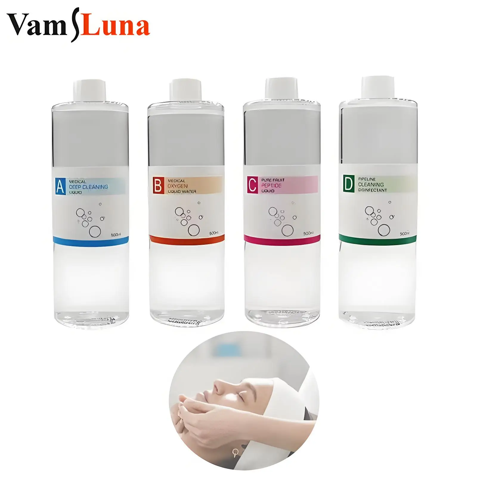 

4-Pack Aqua Hydra Peeling Serum Set - Professional Grade Facial Essence for Hydra Dermabrasion Machines (For All Skin Types, Gen