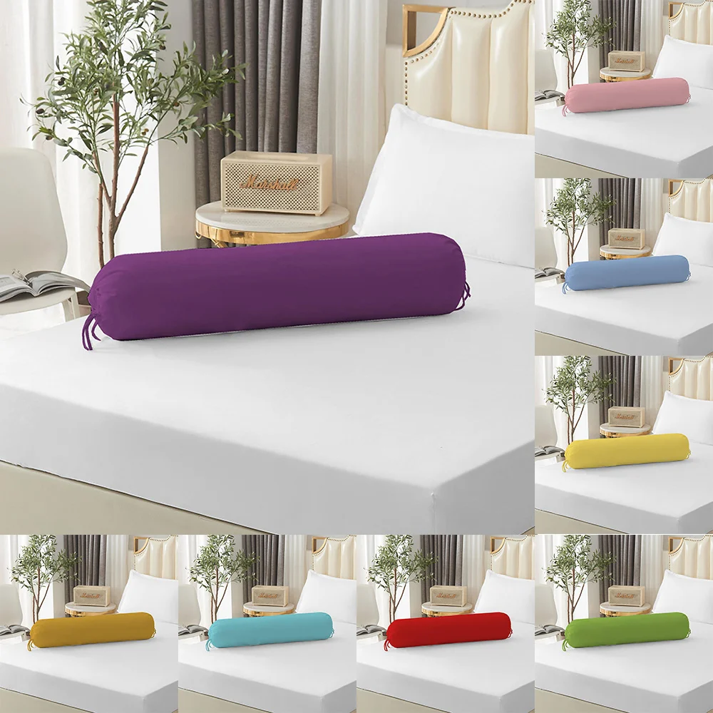 106cm Comfortable Long Pillow Bolster Pillowcase (NO Inner Filling) Body Cushion Cover Sleep Nap Round Yoga Canvas Pillow Cover