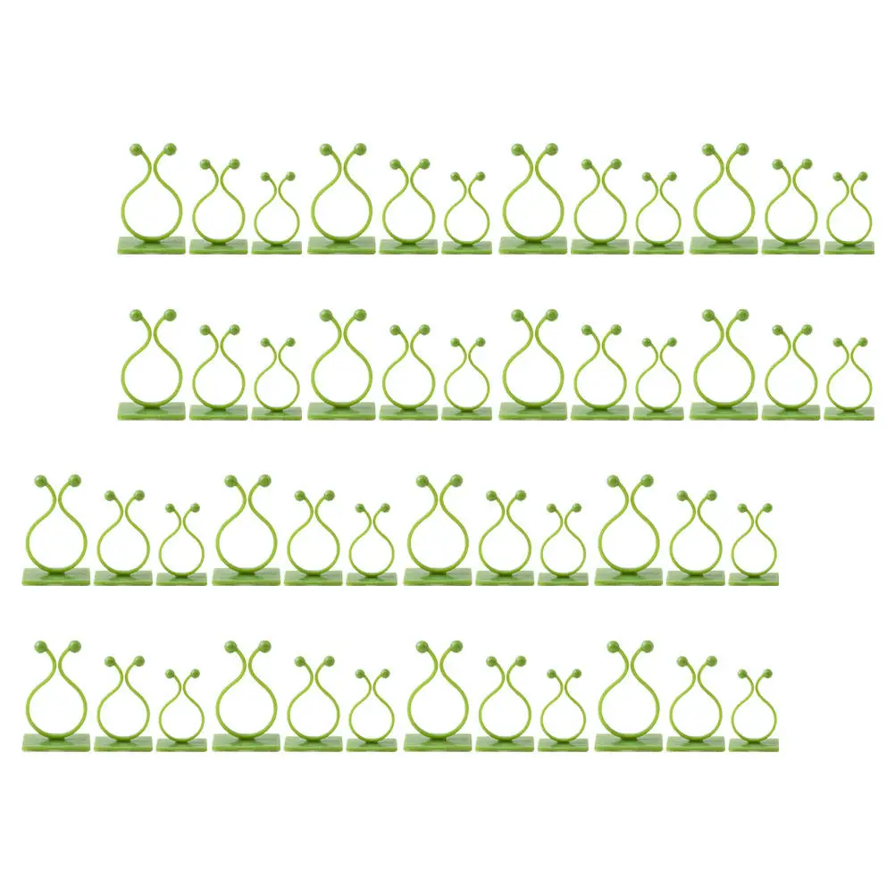 90Pcs Plastic Plant Clips Self Adhesive Climbing Vine Clips Easy Install Wall Mount Plant Support Hooks for Indoor Outdoor