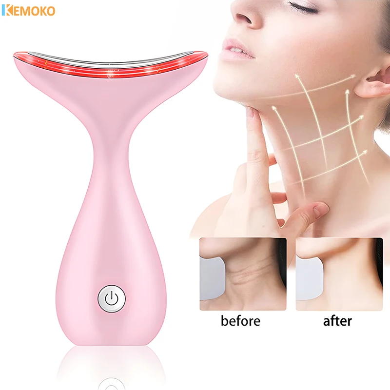 

LED Neck Face Beauty Device Photon Skin Face Lifting Firming Neck Wrinkle Removing Whitening Massager Facial Care Device