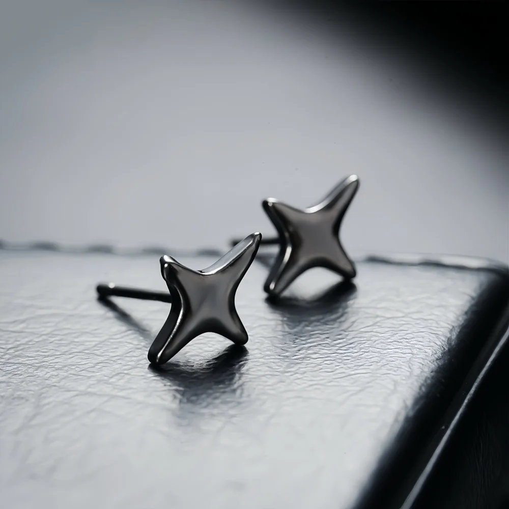 بسيطة الصليب نجوم الرجال سبيكة وأقراط الرجعية الشارع العصرية ارتداء مجوهرات أزياء السيدات اكسسوارات الهدايا #6