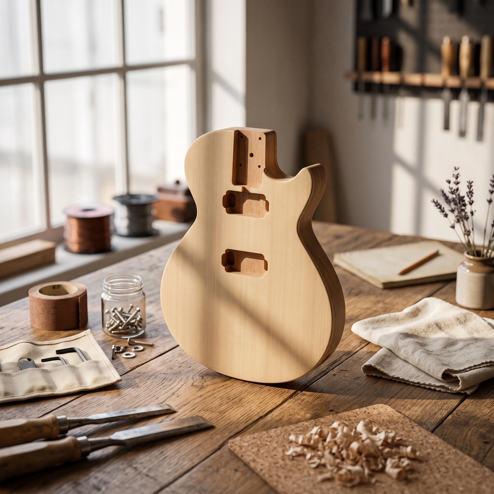 guitar-body-blank-unfinished-guitar-body-with-cutaway-customizable-stable-for-luthiers-luthiery-workshop