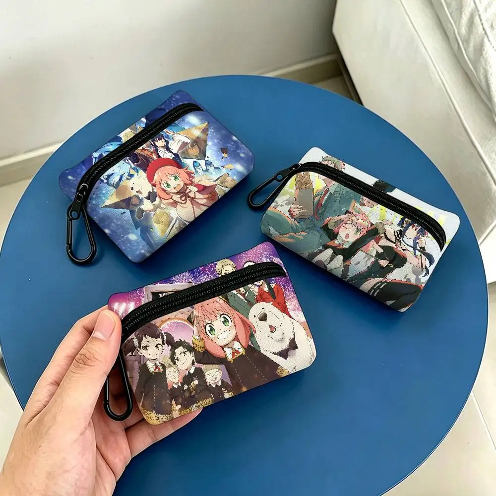 Gaming Spy X Family Wear-resistant Oxford Cloth Coin Purse Portable Backpack Hanging Card Storage Bag