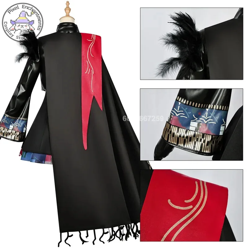 CyHot ゲーム Arknights ラップランド デカデンツァ コスプレ衣装 女性用 ロールプレイ コミックコン ドレス ハロウィン パーティー ウィッグ 靴