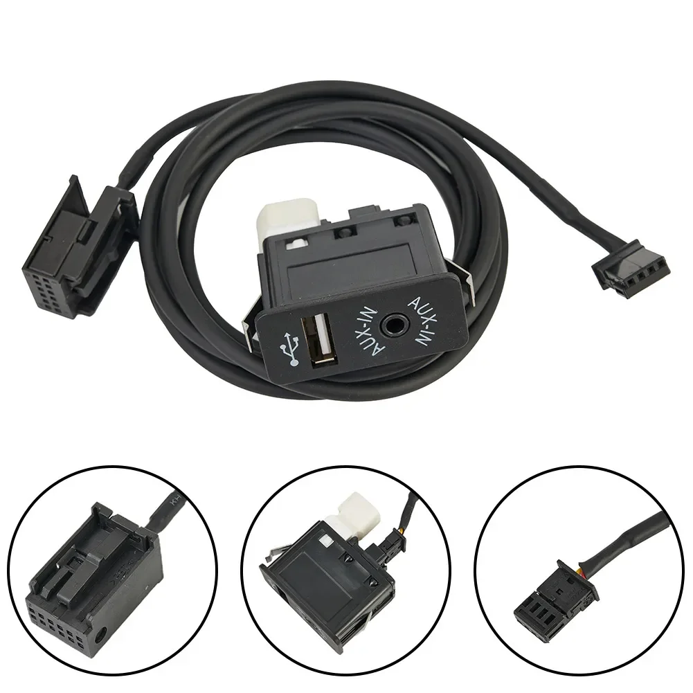 Car Audio USB AUX Input Socket Adapter Panel For BMW E39 E53 X5 Z4 E85 E86 X3 E83 And Models With 4 Pin USB2 0 view 3