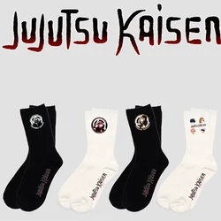 Anime Jujutsu Kaisen Cotton Socks Satoru Gojo Itadori Yuji Middle Tube Height Socks Unisex Printed Cosplay Costume Props Gifts