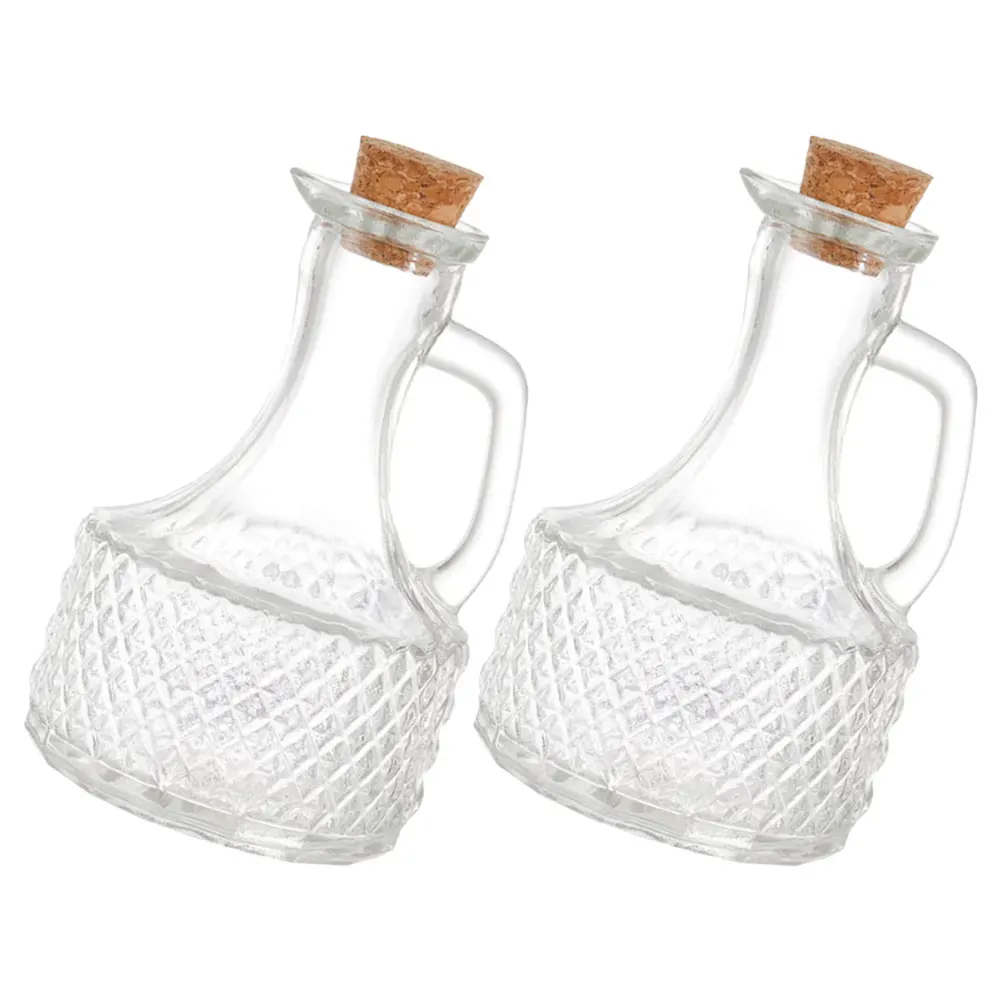 

2pcs Vinegar Dispenser Glass Soy Sauce Bottle With Spout Oil Jar Olive Oil Container For Kitchen Home Restaurant Storage//