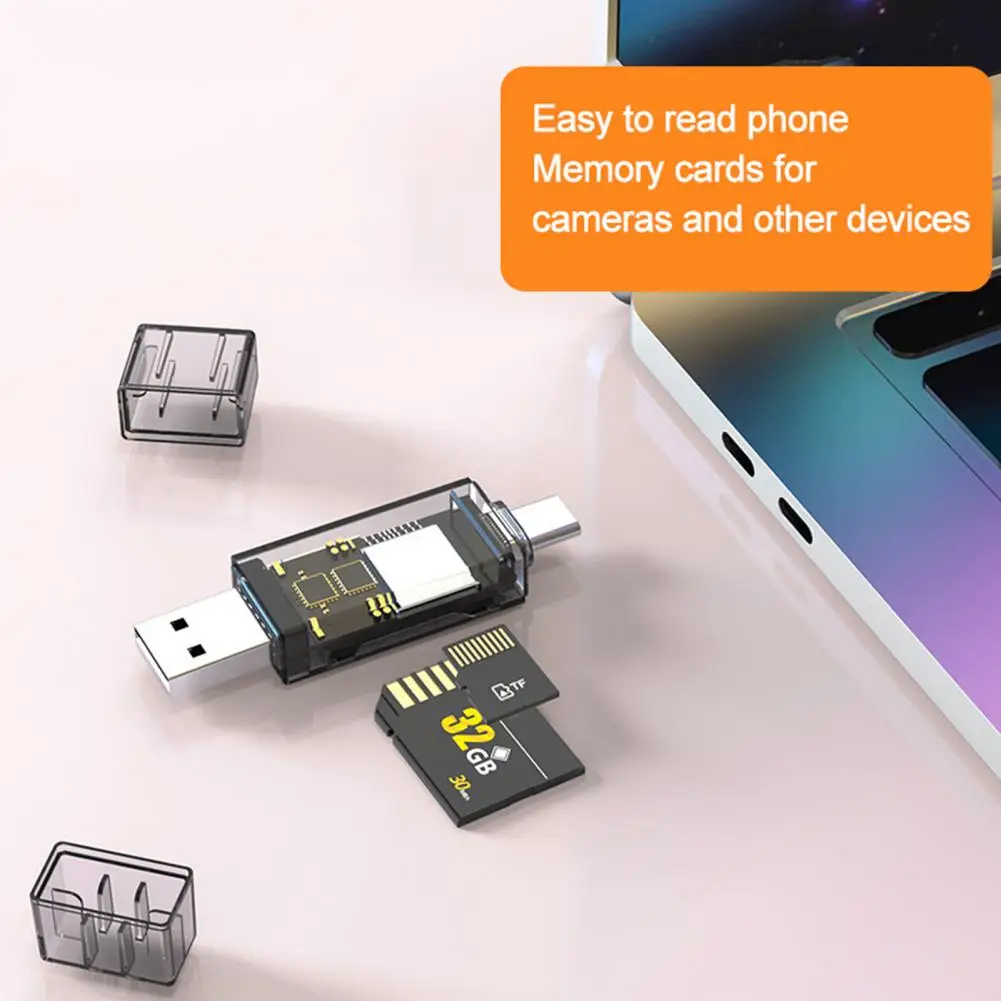 Usb-c Card Reader High-speed Usb 3.0 Type-c 2-in-1 Card Reader for Mobile Phones Computers Otg Connection Sd Card Adapter Cable