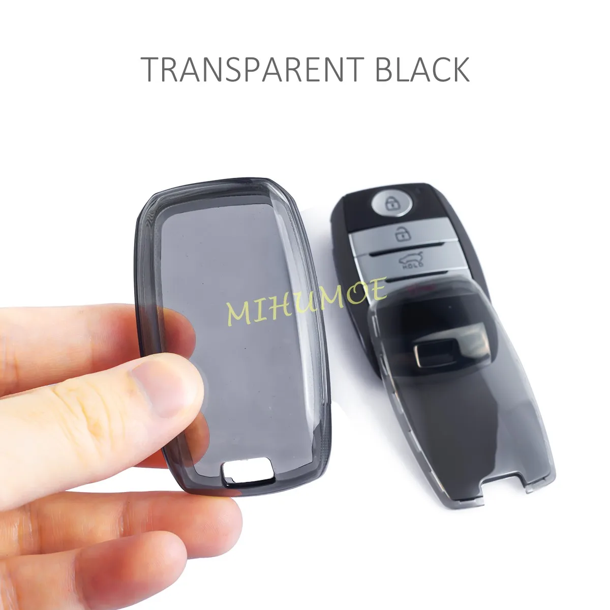 Black Transparent Car Key Fob Case Cover Keychain For Kia Optima Soul Sportage Grand Sorento Niro Sedona Carnival Accessories