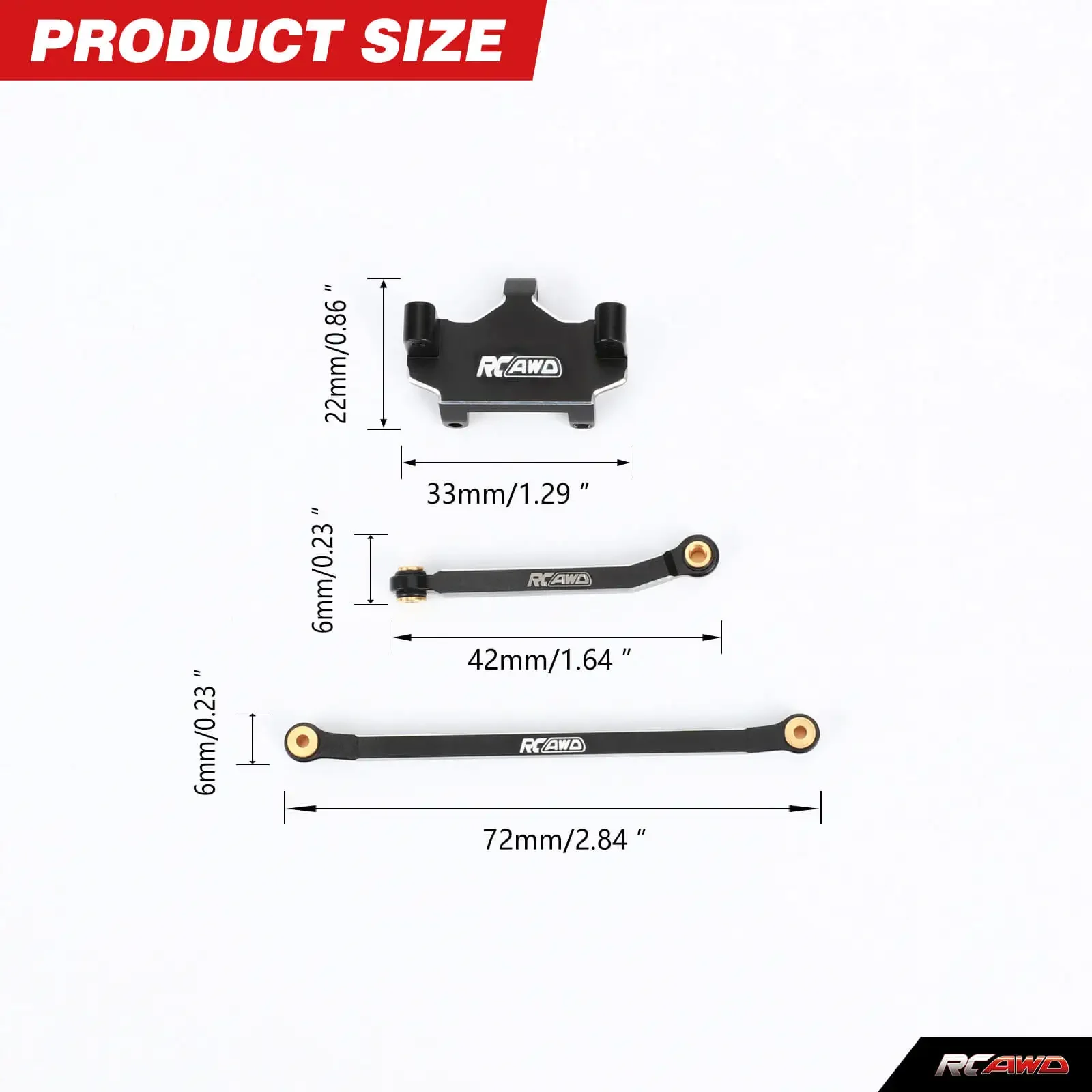 RCAWD RC servo mount+steering rod set For 1/18 HOBBYPLUS 4WD Crawlers upgrades parts