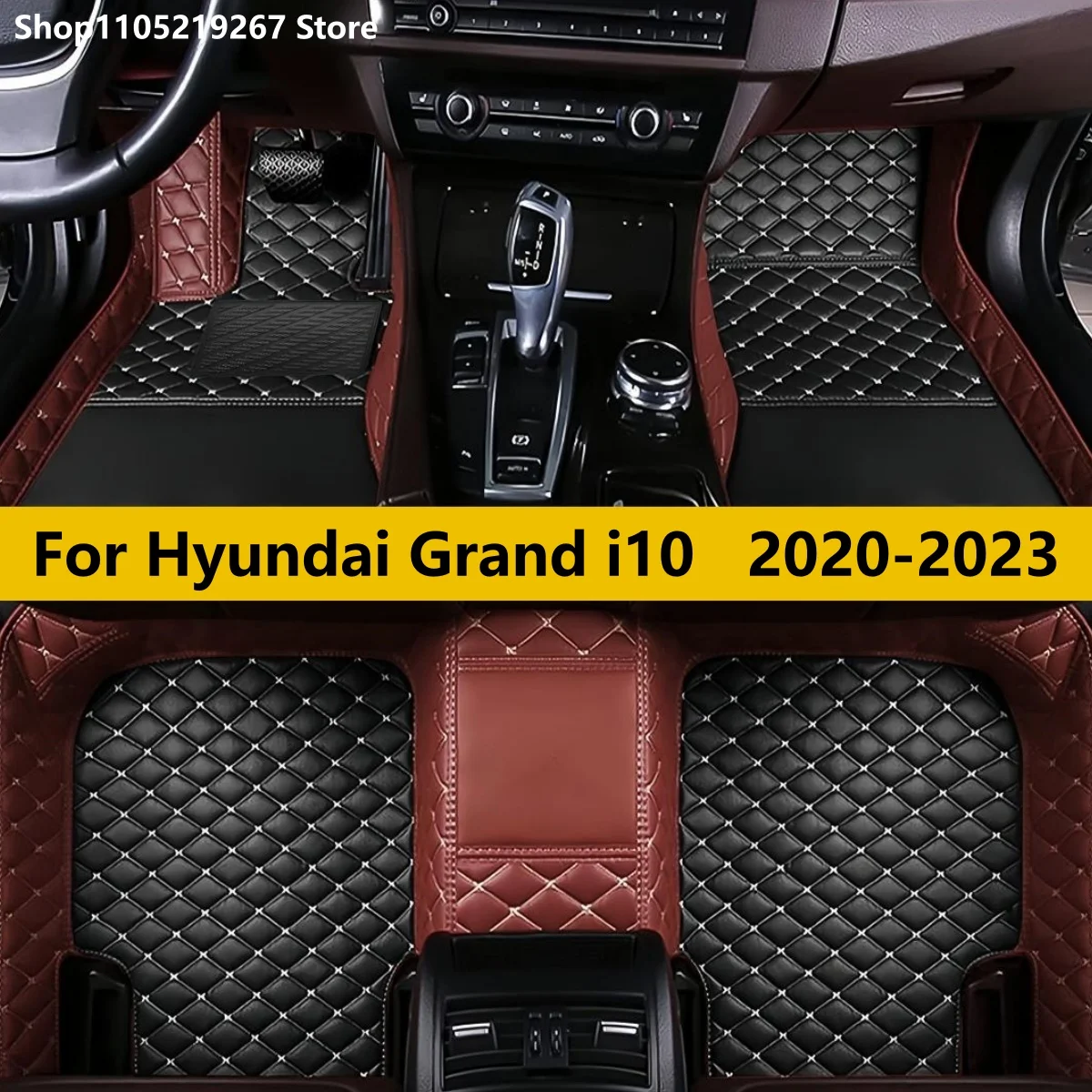

Customized Artificial Leather Car Floor Mat For Hyundai Grand i10 2020 2021 2022 2023 Protect Your Vehicle's Interior Accessory
