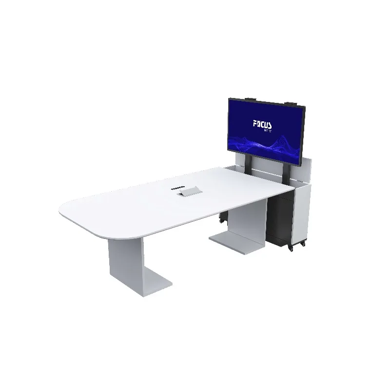 Interactive Student Desk for Smart Classroom Max 65 Inch Elevating Hidden Display Dual Motor Lifting Educational Equipment