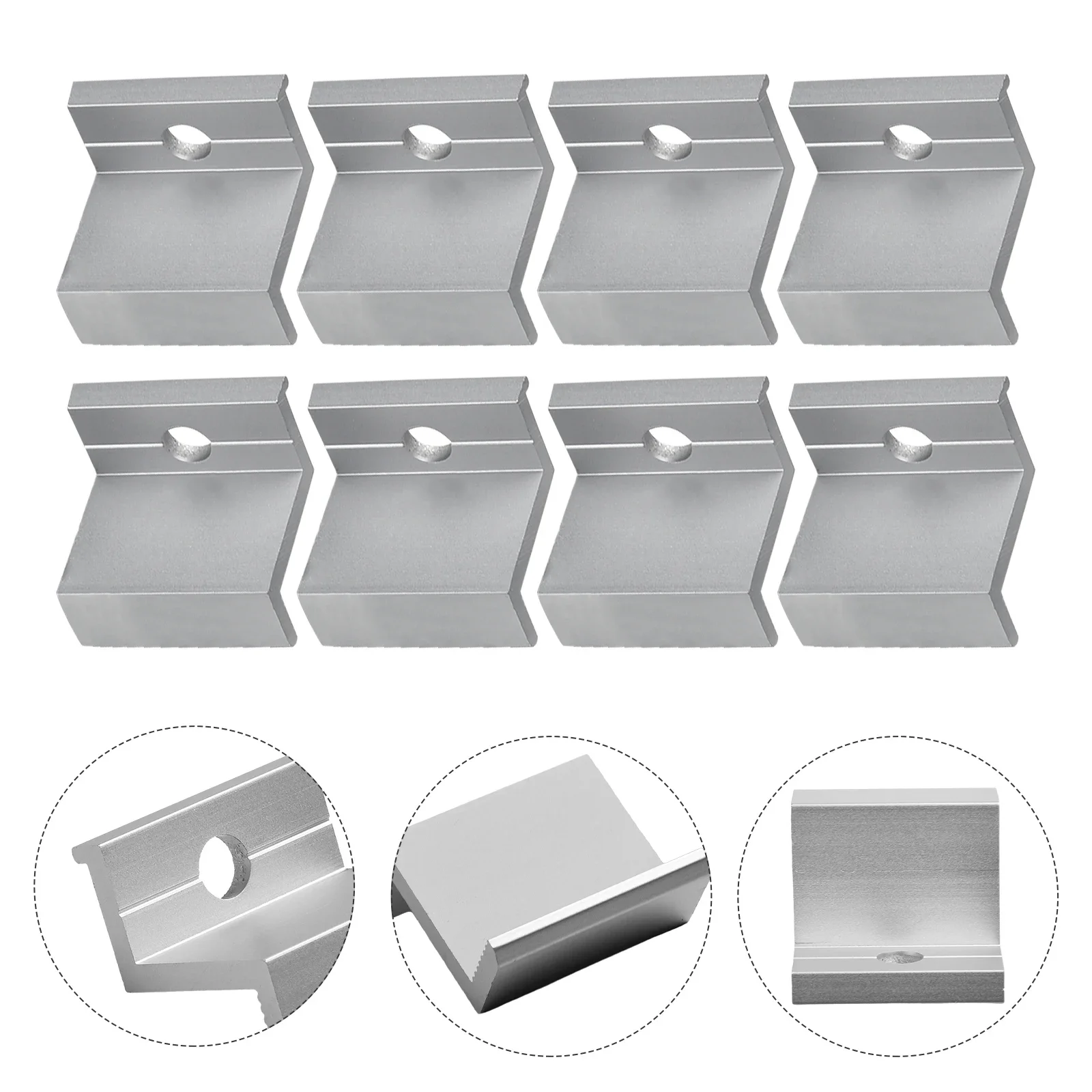 10 Pieces Solar Panel End Clamp For Photovoltaic Mounting Applications Fits 30mm To 45mm Frame Thickness Aluminum Material