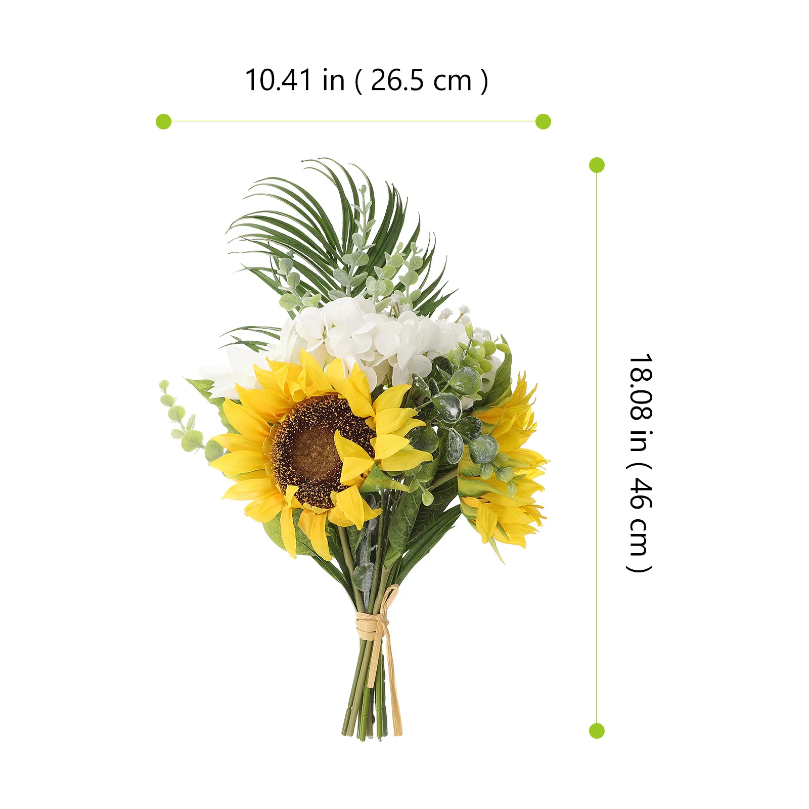 زهور عباد الشمس الاصطناعية تشكيلة زهور صناعية واقعية لباقة الزفاف العروس تحمل الزهور شريط المنزل المزخرف