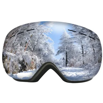 Occhiali da sci Uomo Donna Doppi strati Anti-Fog Grande maschera da sci UV400 Occhiali Protezione Sci Inverno Neve Occhiali da snowboard