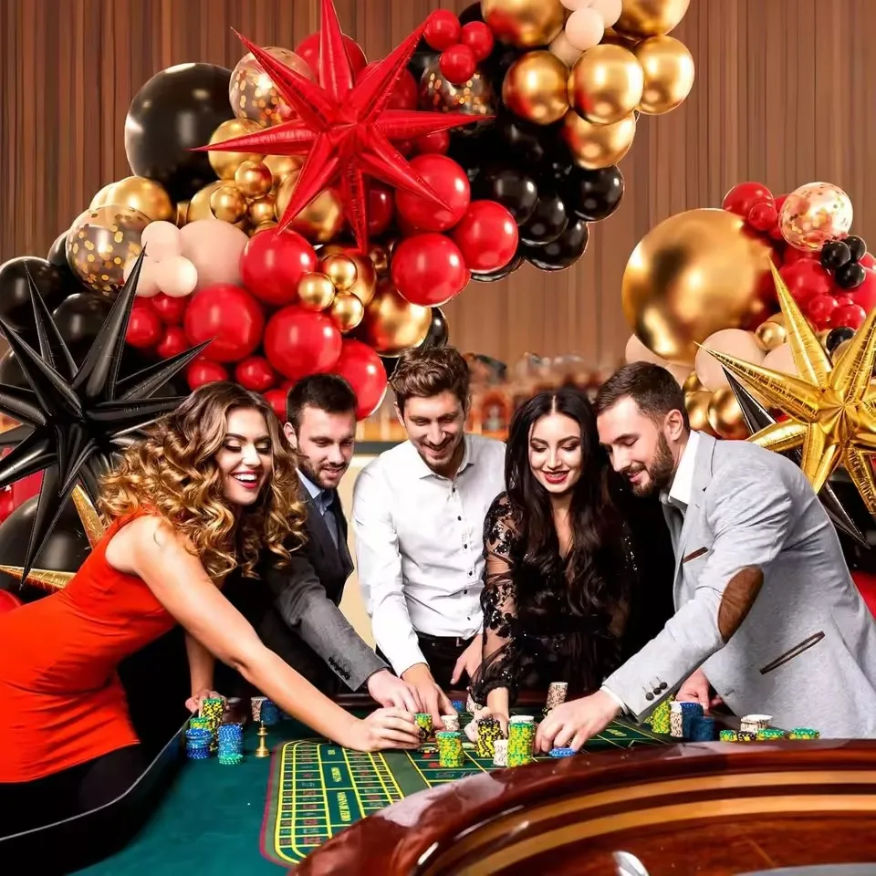 168 قطعة من بالونات الذهب الأحمر والأسود مجموعة قوس جارلاند، لحفلات الزفاف وأعياد الميلاد والذكرى السنوية وحفلات التخرج ومستلزمات الديكور #3