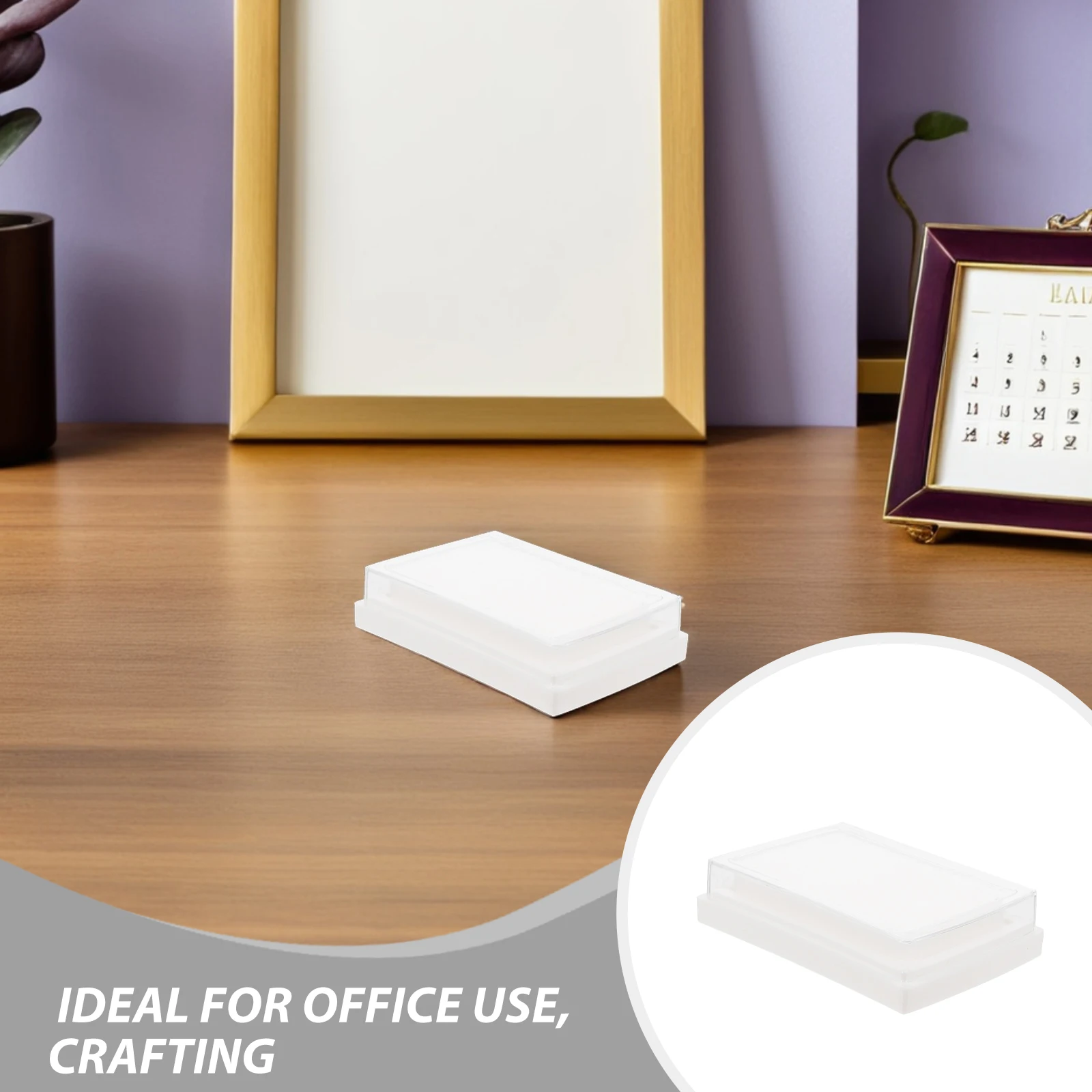 20Pcs Blank Sponge Stamp Pad Refillable High-Density Ink Pad Empty for DIY Crafting Stamping Fingerprinting Scrapbook Card