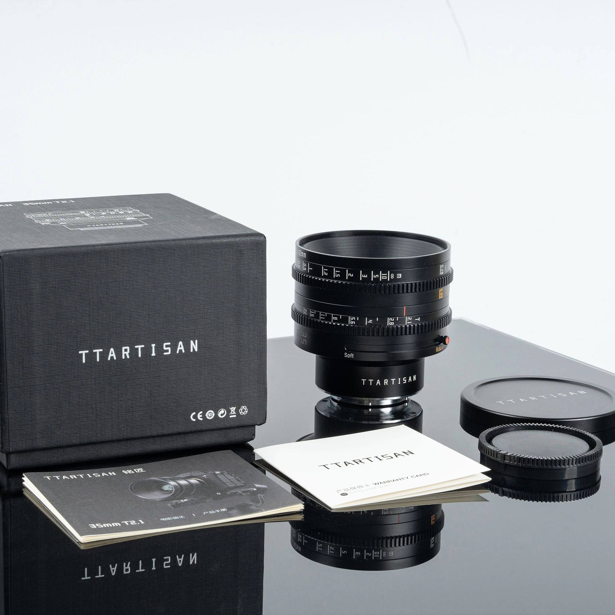 TTartisan 35mm T2.1 Dual Bokeh Cine Lens Full Frame Obiettivo per film compatibile con Sony E Nikon Z Canon R Panasonic L