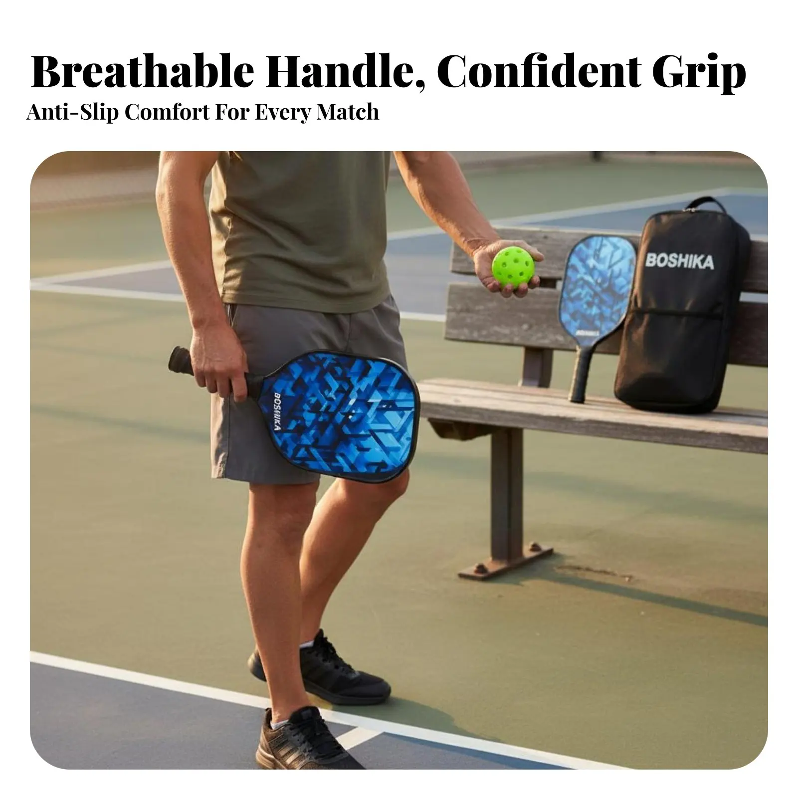 

Pickleball Paddle Beginner Suitable for Pickleball Paddle Set Sports Equipment Lightweight Anti-Slip Handle for Beginners