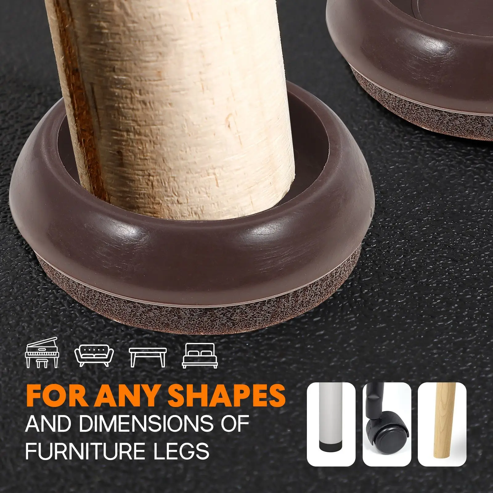 10 stuks Caster Cups Antislip Meubelbeschermers Plastic Ronde Tapijten Viltjes Stoelen Banken Bureaus Vloerbeschermer