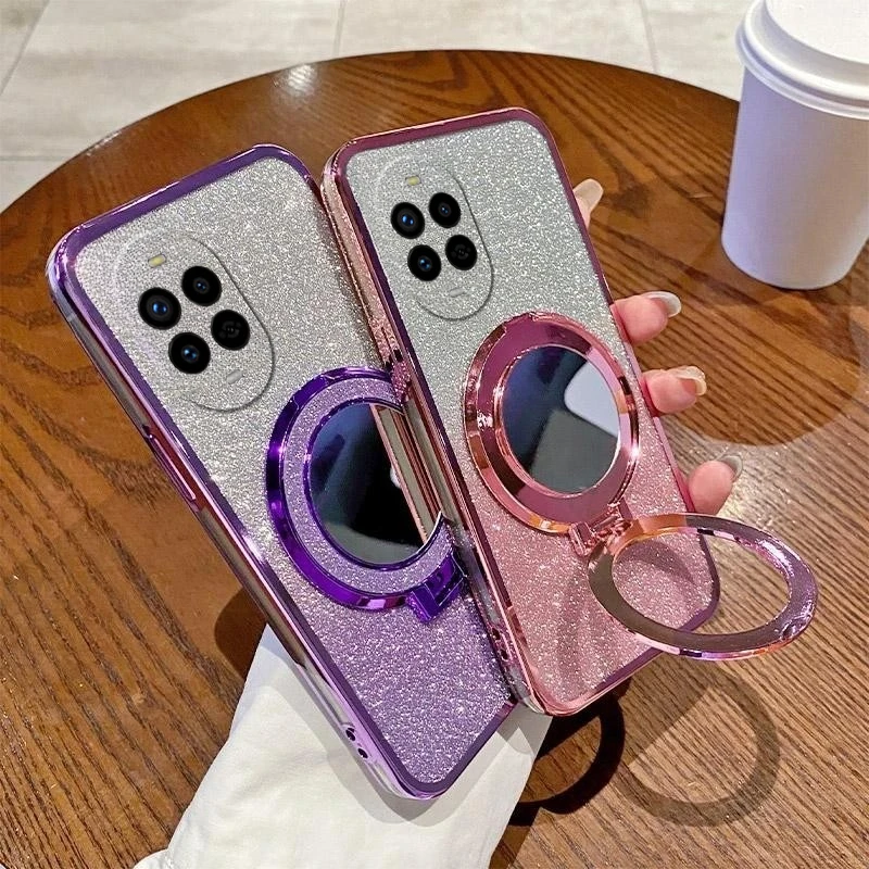 

Case For Huawei Nova 13 i Nova 13i pro Luxury Mirror Plating Stand Glitter Case For Huawei Nova 13 Pro nova13i Cover
