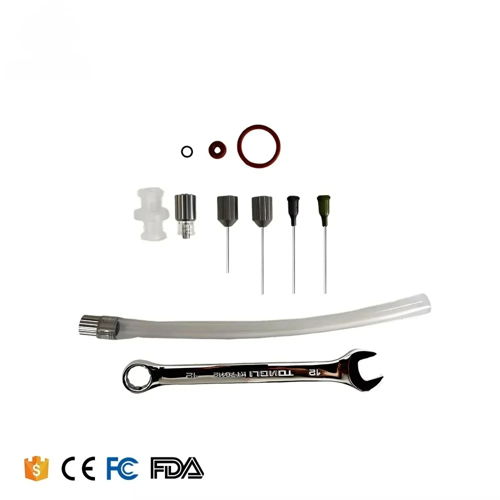 CE FCC Small Portable Semi Auto Hot Oil Liquid Filling Machine 50ml Capacity 0.5 1 5ml Thick Oil Syringe Gun Adjustable Temp