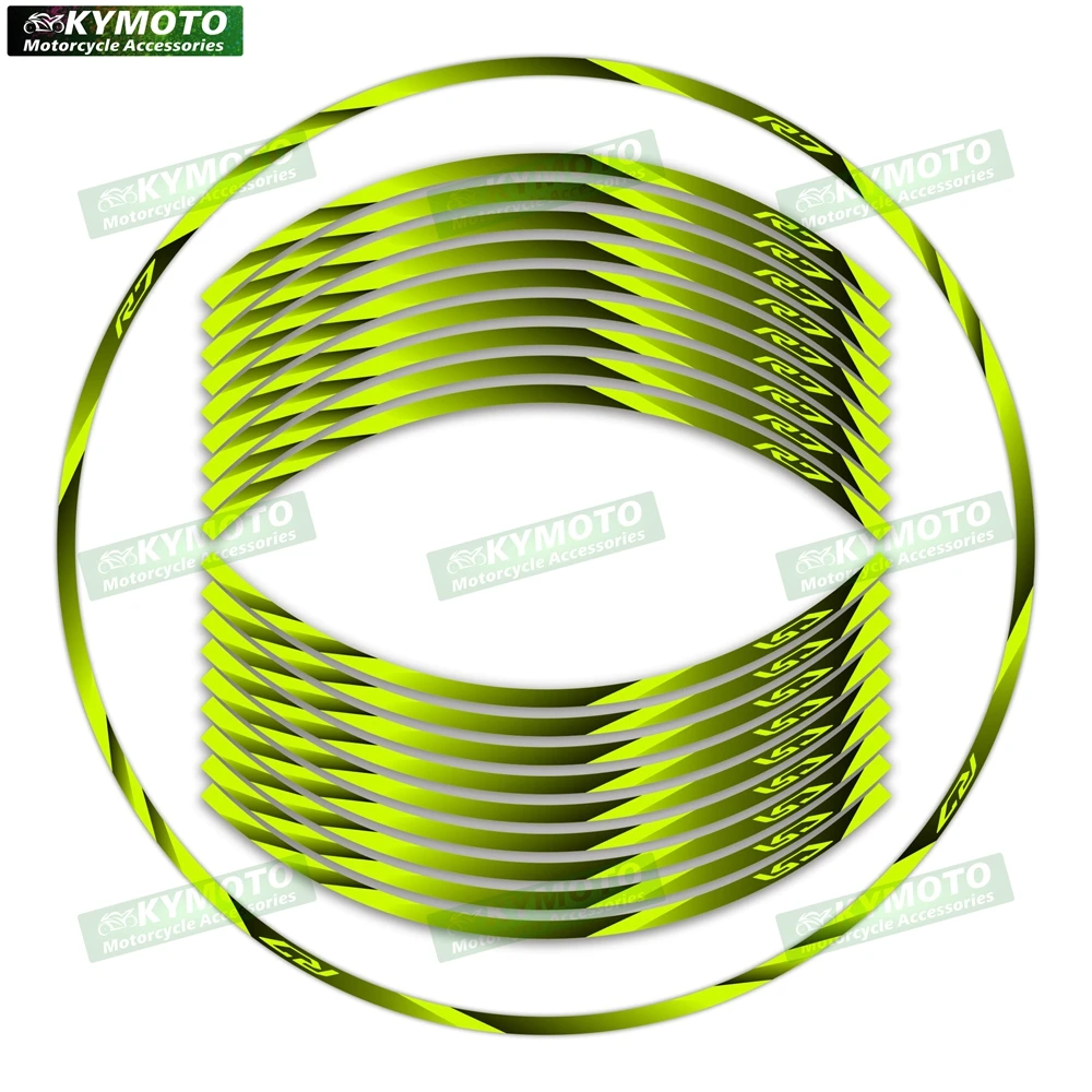 

New 17 inch wheel decals not easy to fall off reflective wheel rim waterproof stickers suitable for Yamaha R7 motorcycle