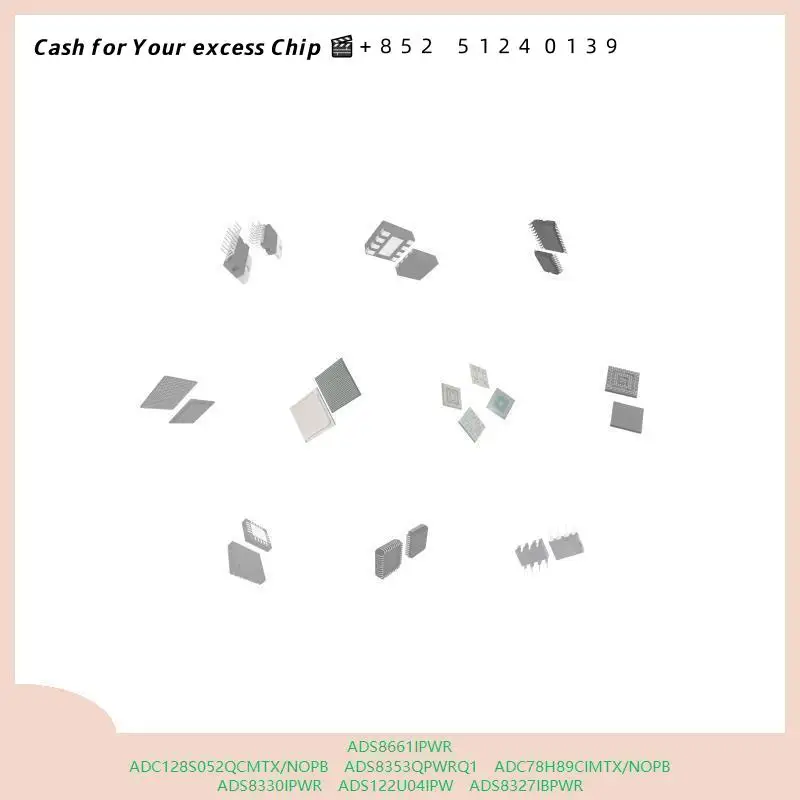 chip-circuito-integrado-chip-mcu-ads8661ipwr-adc128s052qcmtx-nopb-ads8353qpwrq1-adc78h89cimtx-nopb-ads8330ipwr-ads122u04ipw