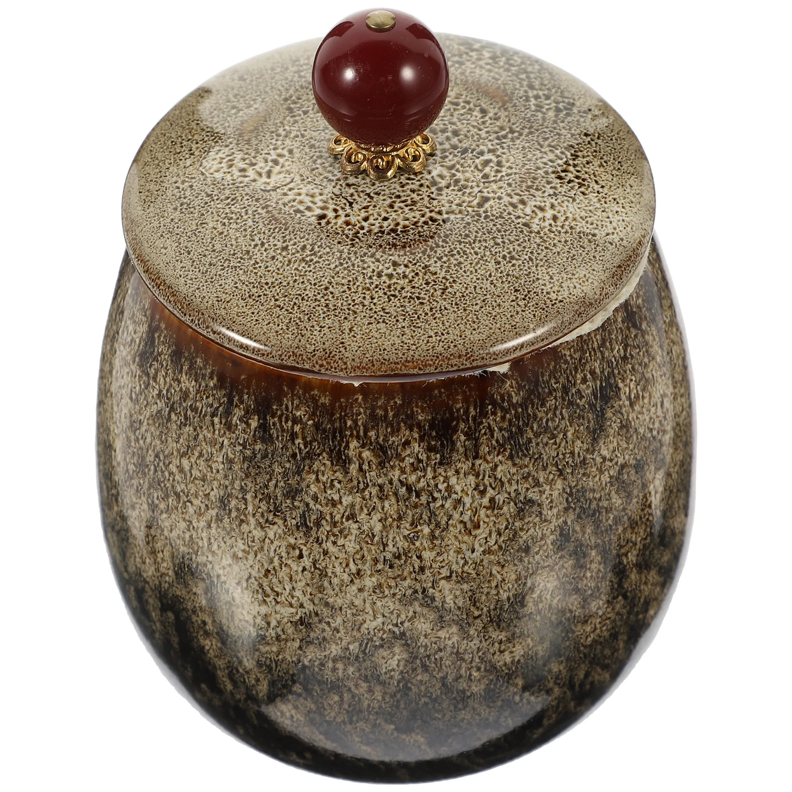 

1Pcs 160ml Ceramic Storage Jar Full Clear Color Enamel Finish for Loose Tea Coffee Beans Candy Home Kitchen Storage Can