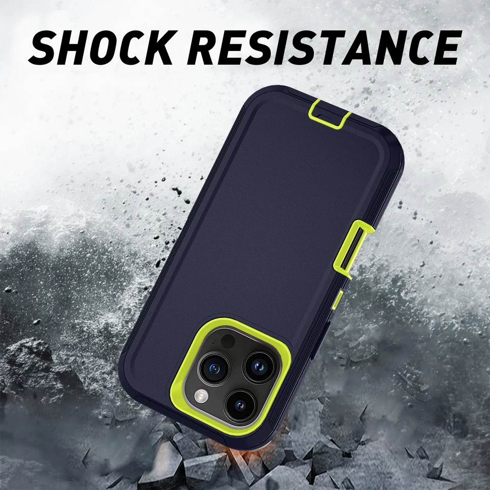 Funda de teléfono tipo armadura a prueba de golpes para iPhone 11 12 13 14 15 Pro Max X XS XR XSMAX 7 8 Plus SE2 SE4, cubierta trasera de PC+TPU resistente 5