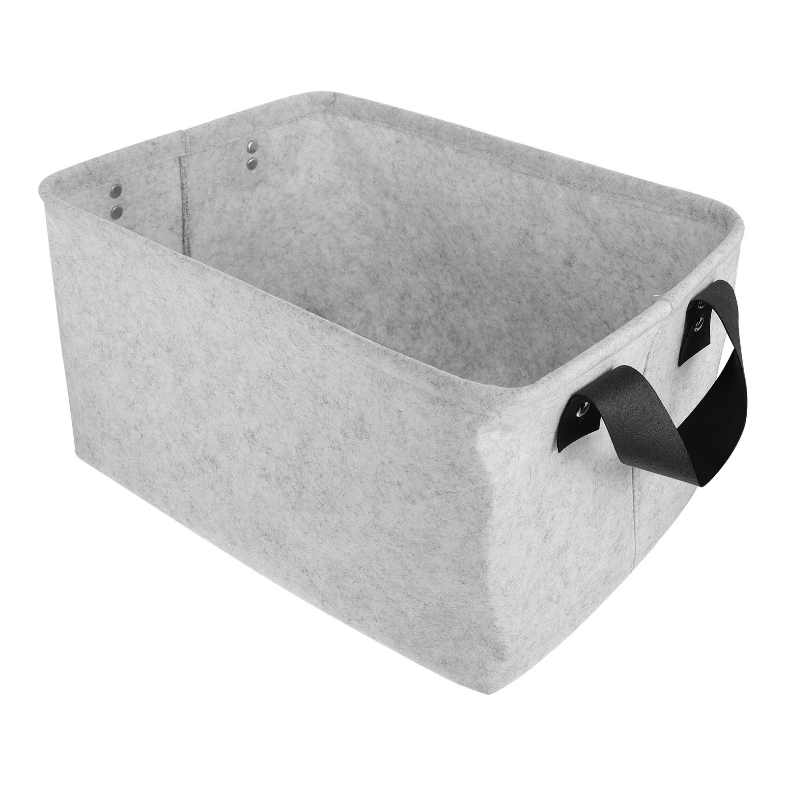 

Felt Storage Basket Foldable Clothes Bucket Grey Medium Home Organization Dirty Laundry Container Portable Collapsible