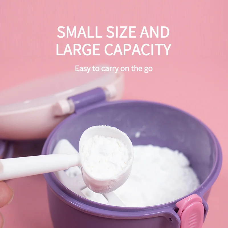 1 Pcs Baby Milk Powder Box 220/440 ML Travel Portable Food Storage Box Safely Sealed Milk Powder Jar With Spoon Bpa Free