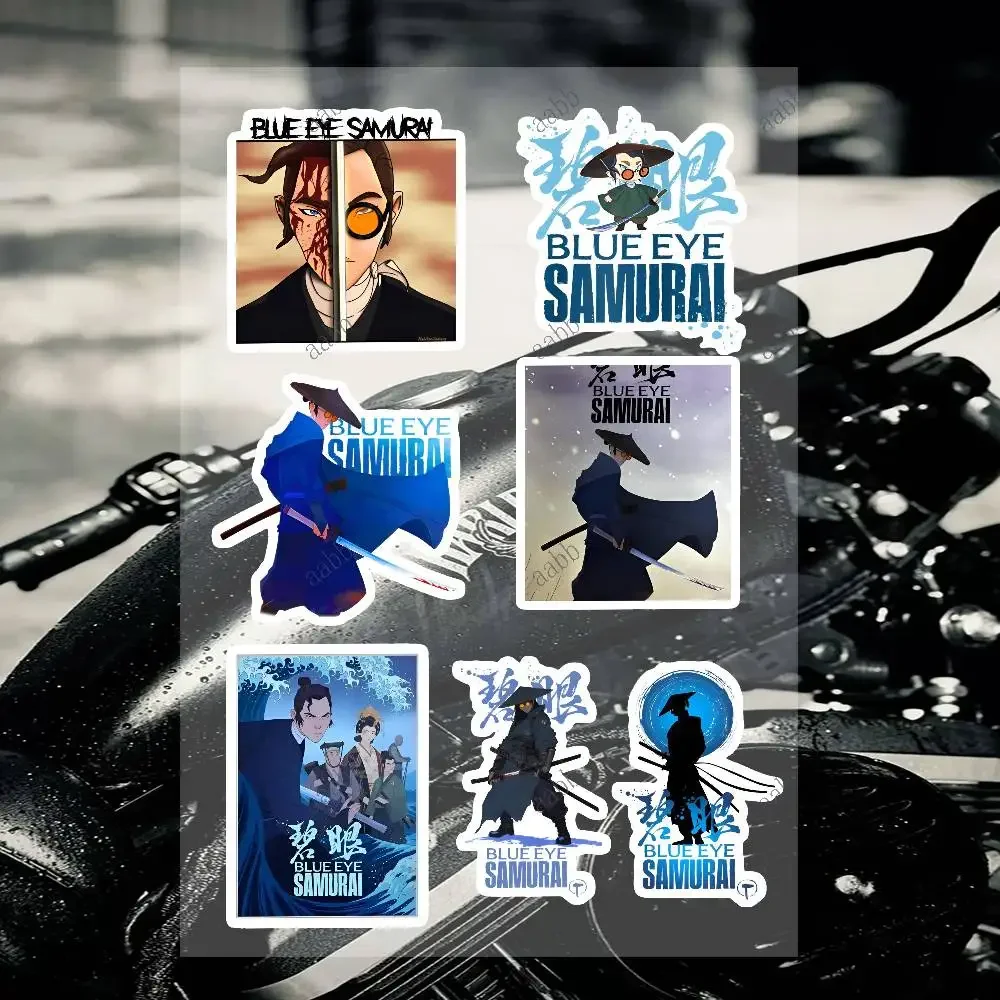 Blue Eye S-samurai Anime Motorcycle Decal Sticker Kit Reflective Graphics For Helmet Tank Fairing Body Custom Bike