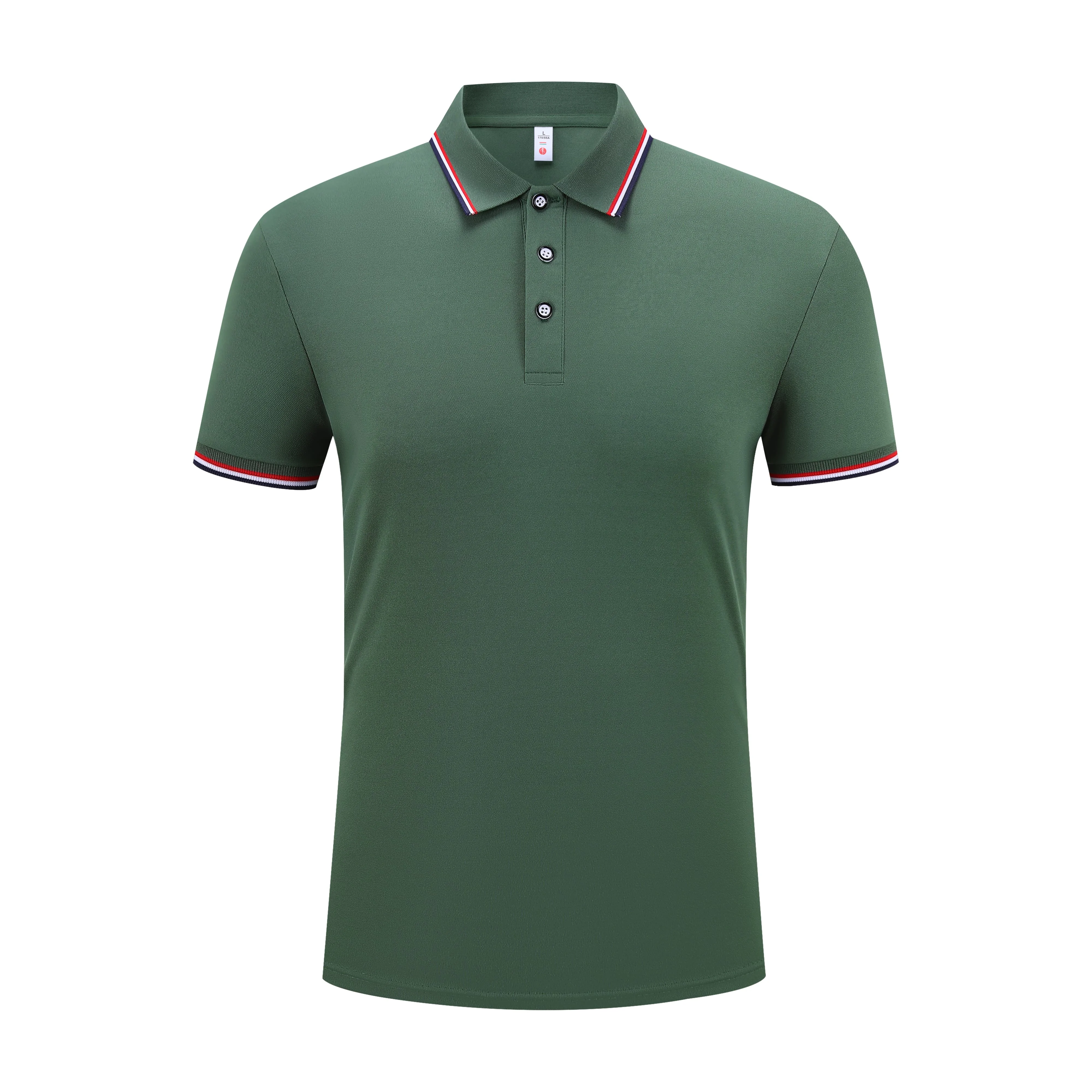 

Men's and Women's Polo Shirts Summer Striped Lapel Collar T-shirts Business Loose Casual Brand Striped Cuffs Short Sleeves