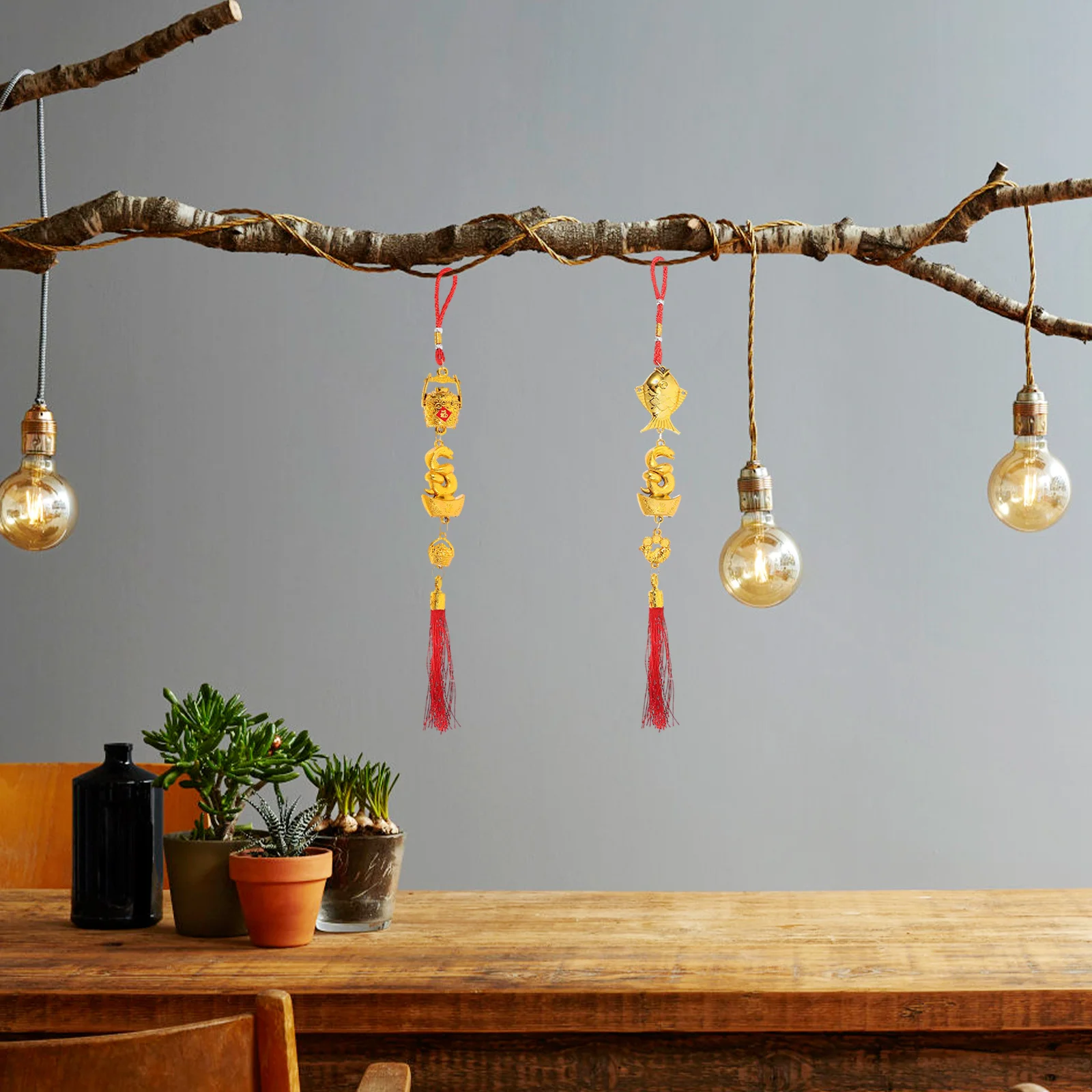 

10Pcs Spring Festival Pendant Chinese New Year Hanging Ornament for Home Decor Car Door Tree Decoration Festive Party Supplies