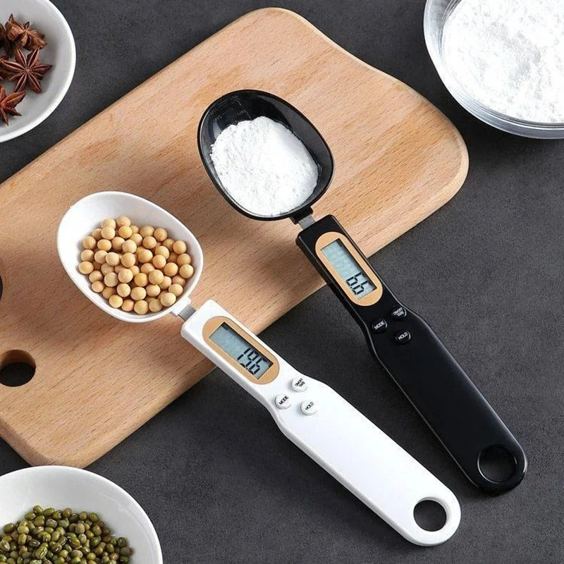Mini báscula digital de cocina, báscula electrónica LCD para alimentos, 0.1-500g, cuchara medidora para harina, leche, café en polvo.