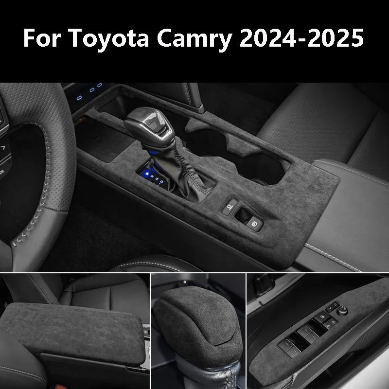 Suede Leather Styling Parts Stickers Interior Trim For Toyota 9th Gen Camry 2024 2025 Car Accessories Auto