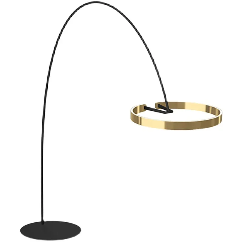 Imagem -05 - Nordic Ring Fishing Floor Lamps Moderno Criativo Elevado Luz Sala de Estar Quarto Sofá Decoração de Canto Luxo