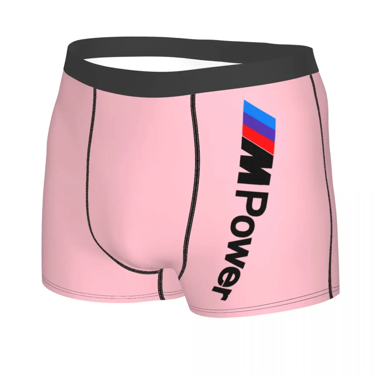 Custom Male Novelty M Powers Motor Sport Car Underwear Boxer Briefs Stretch Shorts Panties Underpants