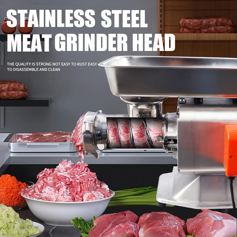 China Commercial Stainless Steel 12 22 0.85Kw 1.1Kw Table Top Frozen Meat Mincer Mincing Grinding Machine Electric Meat Grinder
