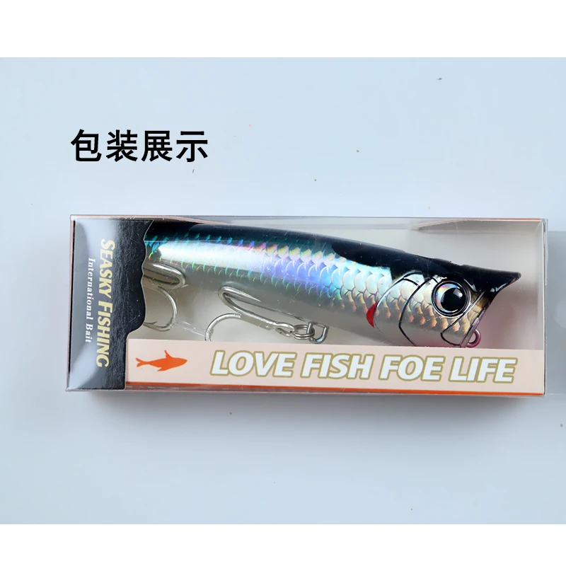 New 22g/100mm 30g/110mm Big Topwater Popper Fishing Lure Bubble Artificial Hard Baits High Fishing Tackle