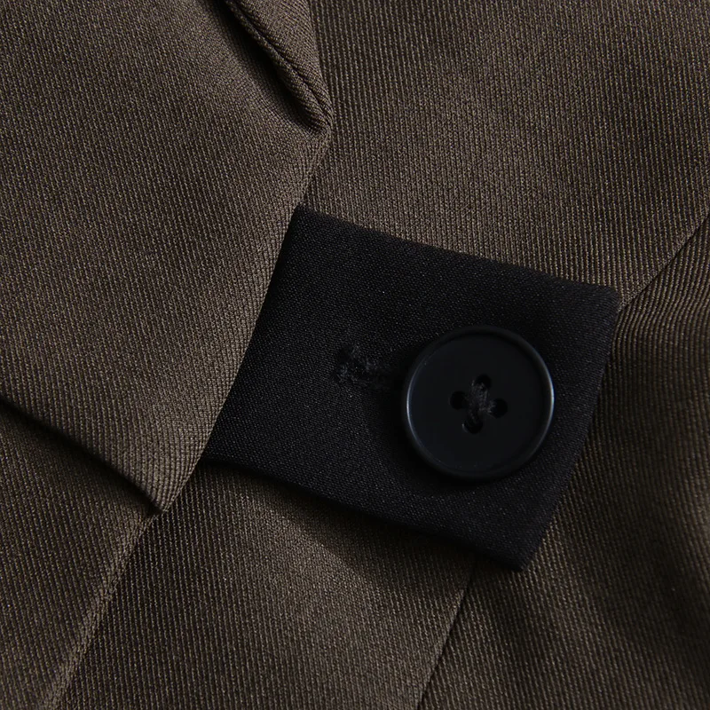 HKSH Lente Herfst Nieuwe Vrouwen Blazer Asymmetrisch Ontwerp Enkele Knop Taille Cinching High-End Elegante Mode Ins Jas HK12188