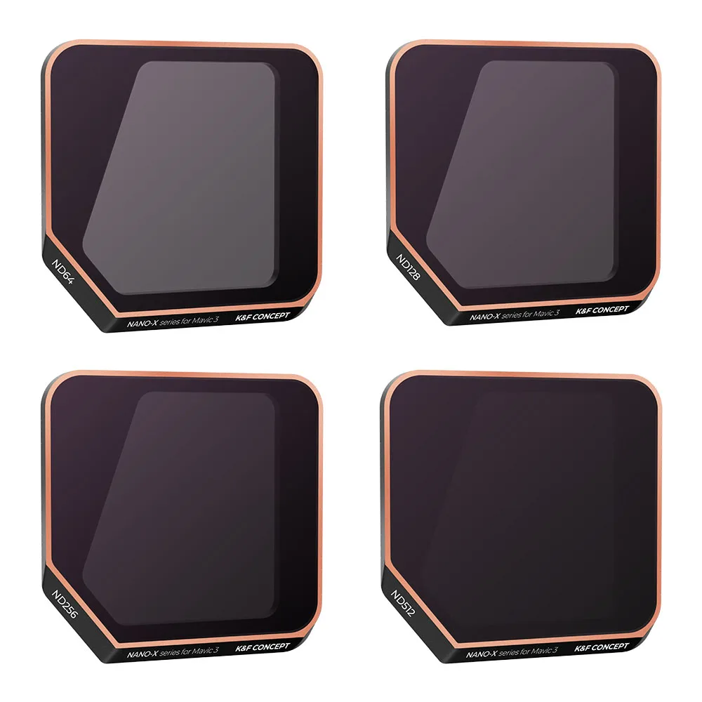 K & F مفهوم عدسة الكاميرا تصفية ND64 ND128 ND256 ND512 4 قطعة مجموعات تصفية مع 28 طبقات من نانو طلاء المضادة للانعكاس الأخضر